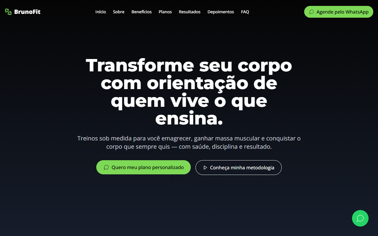 Landing Page Fitness BrunoFit